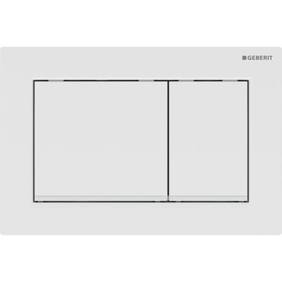 Geberit Omega 20 Operating Plate - Top/front, white/matte white, dual-flush