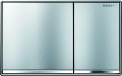 Geberit Omega 60 Operating Plate - Top/Front, Chrome/Matte Chrome, Dual-Flush