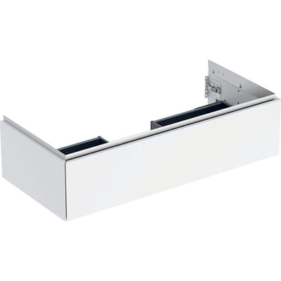 Geberit ONE base cabinet - 266mm high-gloss lacquer, 1036mm, white, 1 drawer, push-open
