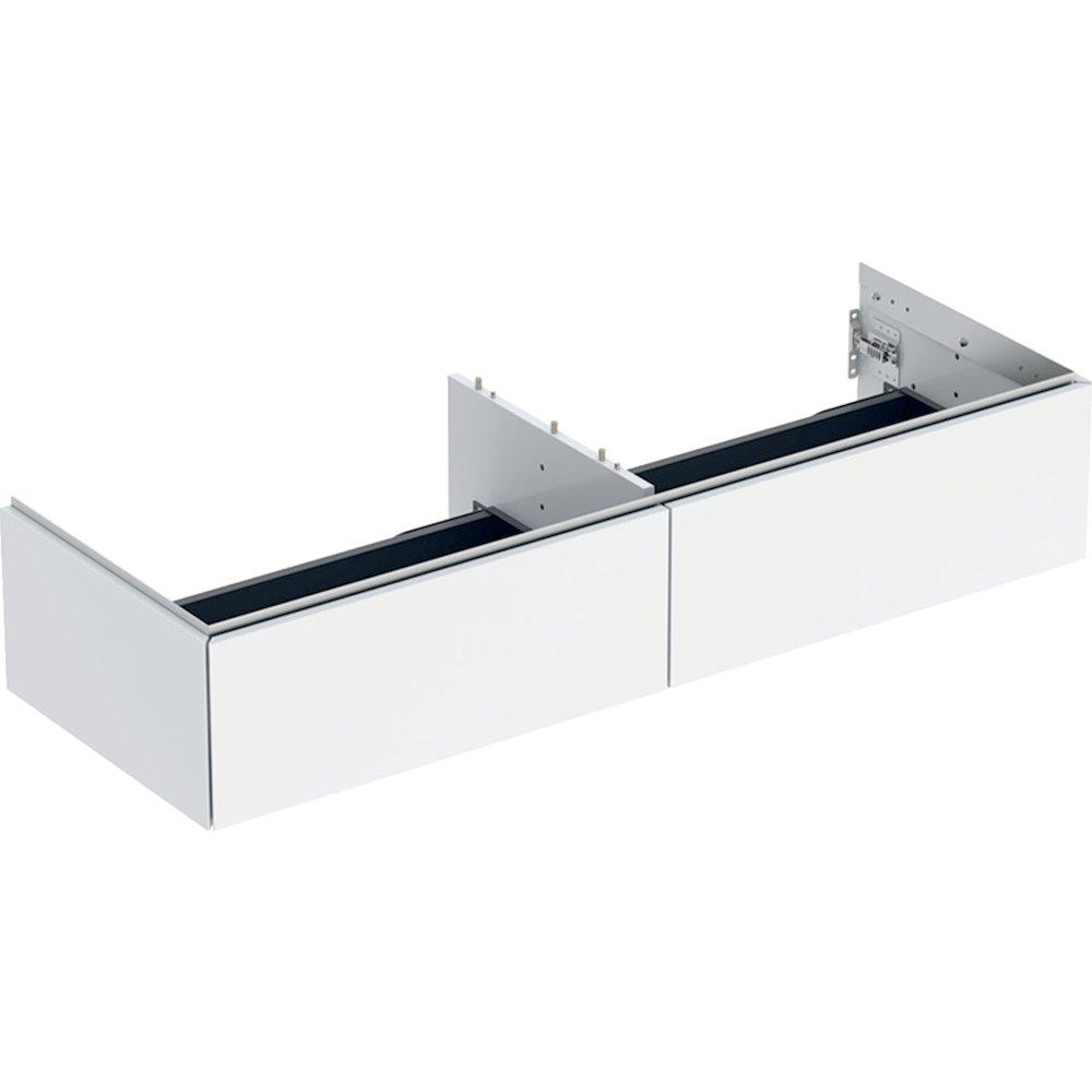 Geberit ONE Base Cabinet White High-Gloss - 266x1332x470mm, 2 Drawers, Push-Open