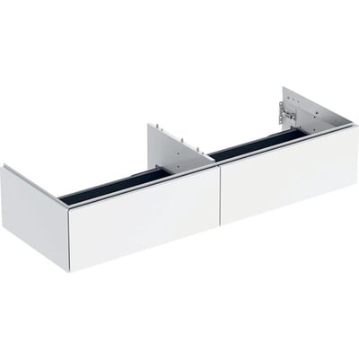 Geberit ONE Base Cabinet White High-Gloss - 266x1332x470mm, 2 Drawers, Push-Open