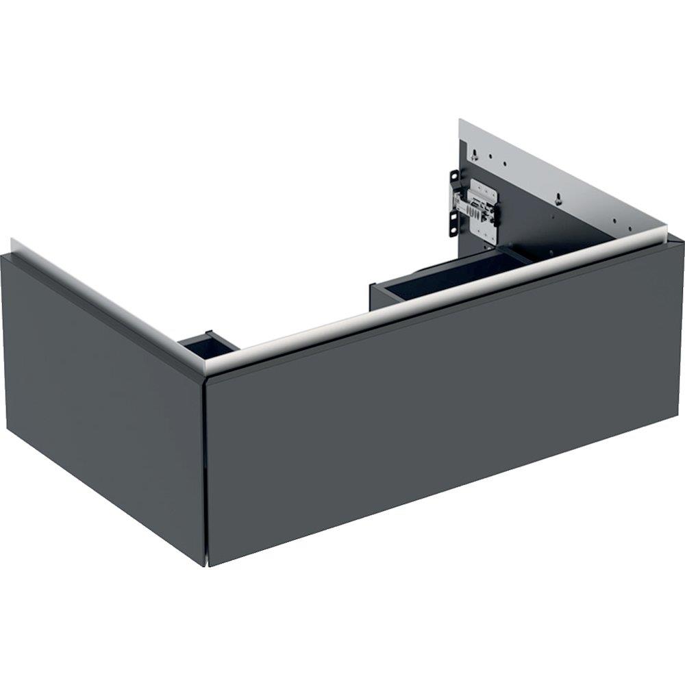 Geberit ONE Base cabinet - 266mm, Matt-lacquered, 740mm, 470mm, black, 1 drawer, Only push open