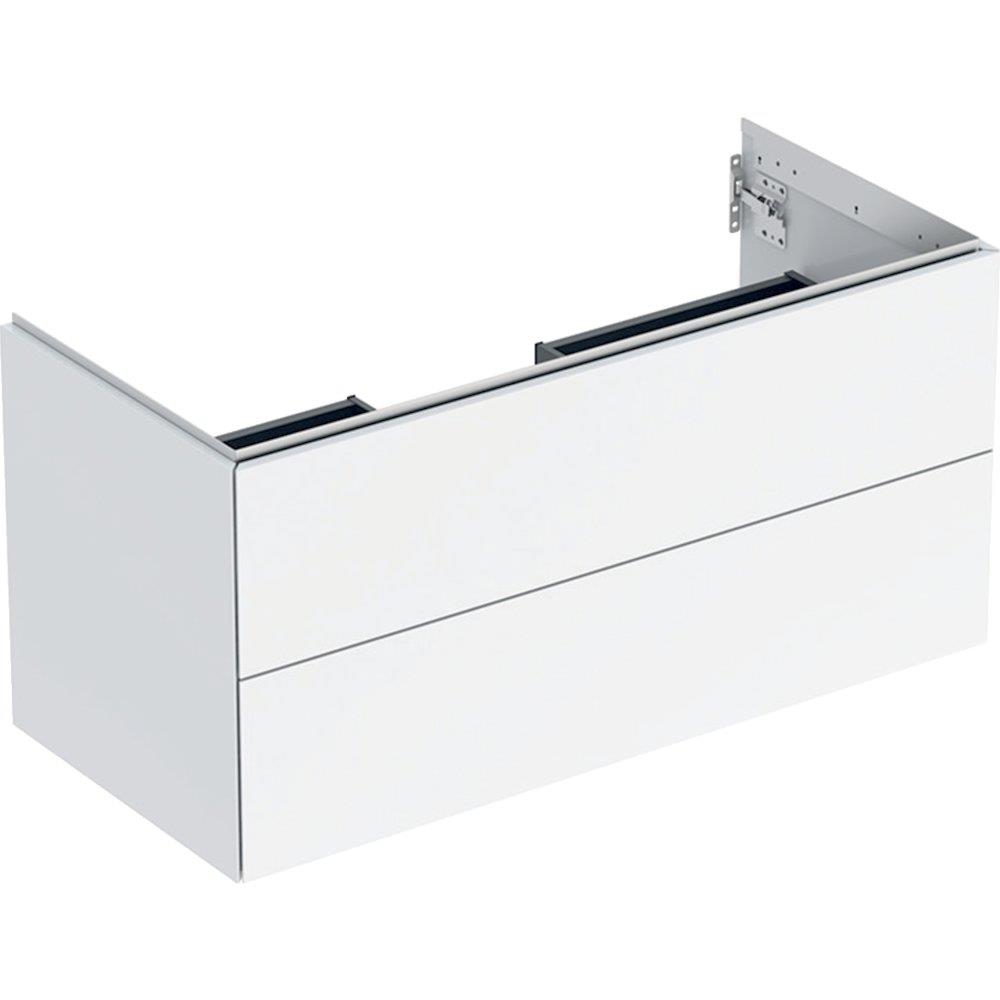 Geberit ONE Base Cabinet 504mm White - High-Gloss Lacquered, 1036x470mm, 2 Drawers