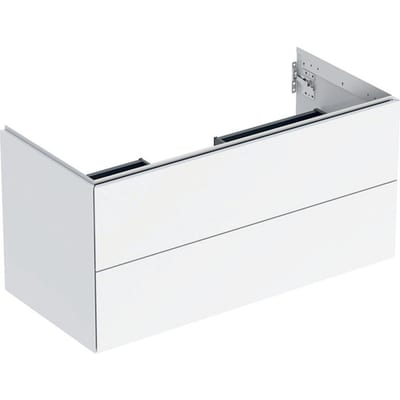 Geberit ONE Base Cabinet 504mm White - High-Gloss Lacquered, 1036x470mm, 2 Drawers