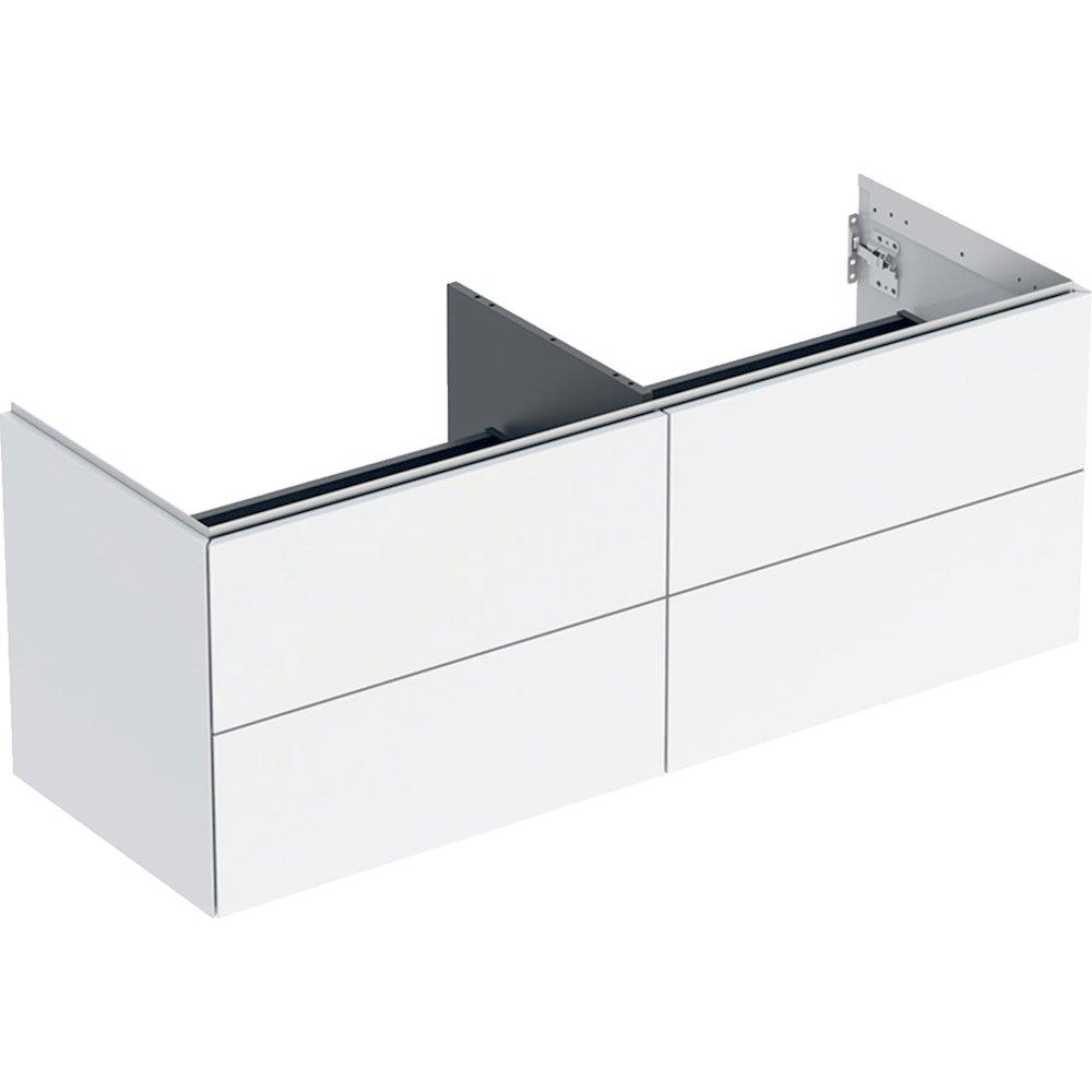Geberit ONE Base Cabinet 1332mm White High-Gloss Lacquered 4 Drawers Push-Open
