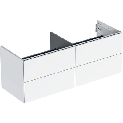 Geberit ONE Base Cabinet 1332mm White High-Gloss Lacquered 4 Drawers Push-Open