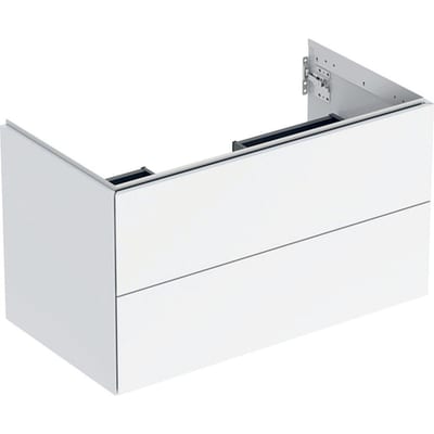 Geberit ONE Base Cabinet - 504mm White, 2 Drawers, Lacquered High-gloss