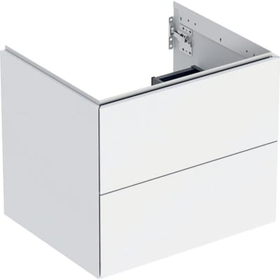 Geberit ONE Base cabinet - 504mm, matt-lacquered, 592x470mm, white, 2 drawers, push-open