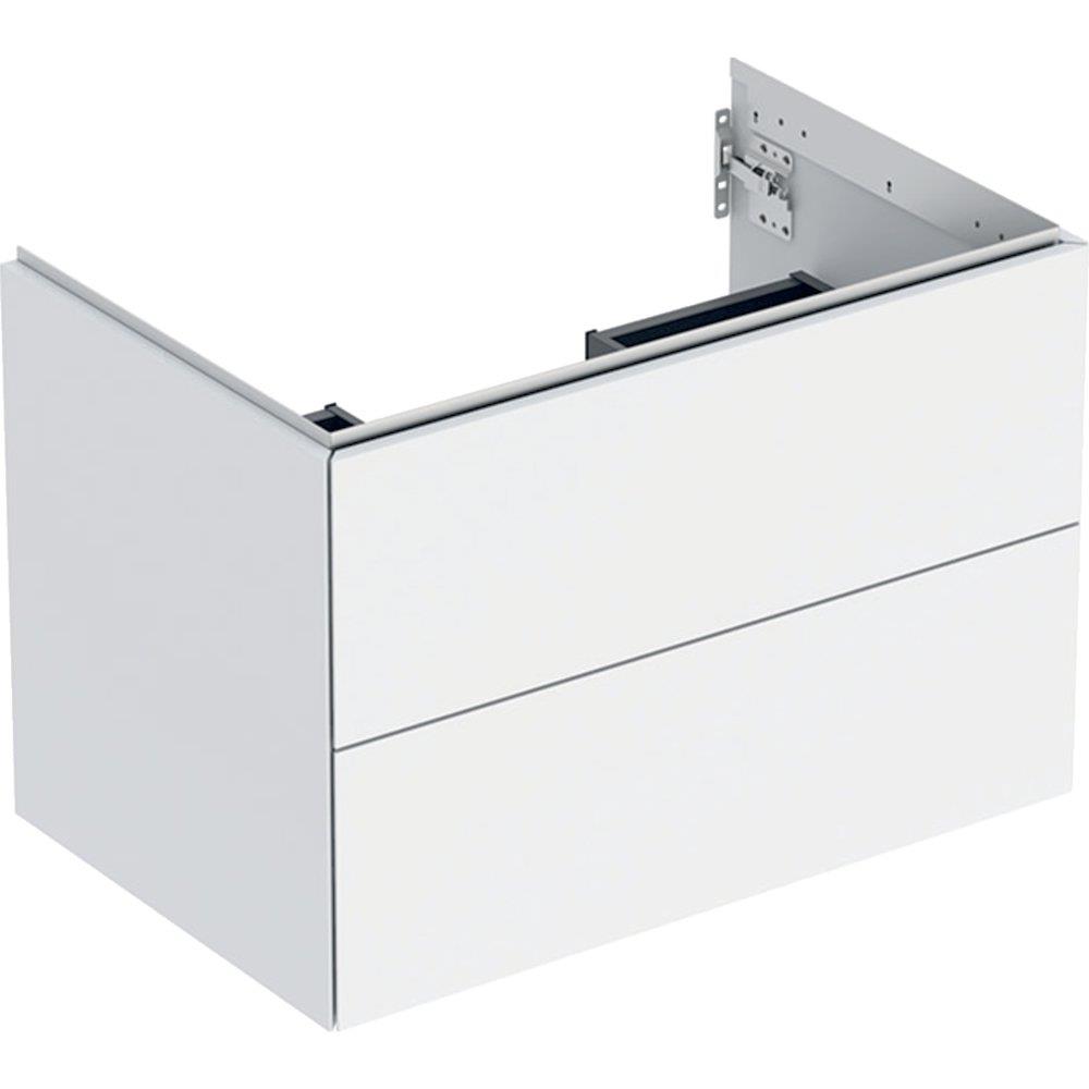 Geberit ONE Base cabinet 504×740×470 mm - matt-lacquered white, 2 drawers, push-open only