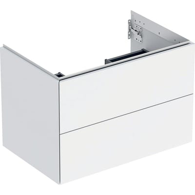 Geberit ONE Base cabinet 504×740×470 mm - matt-lacquered white, 2 drawers, push-open only