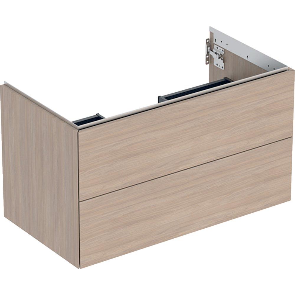 Geberit ONE Base Cabinet 504x888x470mm - matte-lacquered oak, 2 drawers, push-open