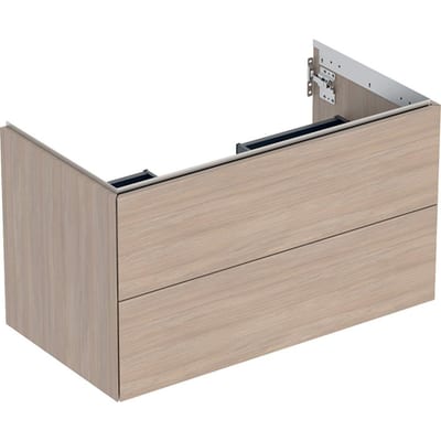 Geberit ONE Base Cabinet 504x888x470mm - matte-lacquered oak, 2 drawers, push-open