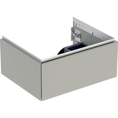 Geberit ONE Base cabinet greige - 266mm, Matt-lacquered, 592mm, 470mm, grey, 1 drawer, Only push open