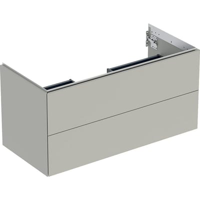 Geberit ONE base cabinet, matt-lacquered greige, 1036 x 470 x 504 mm, 2 drawers