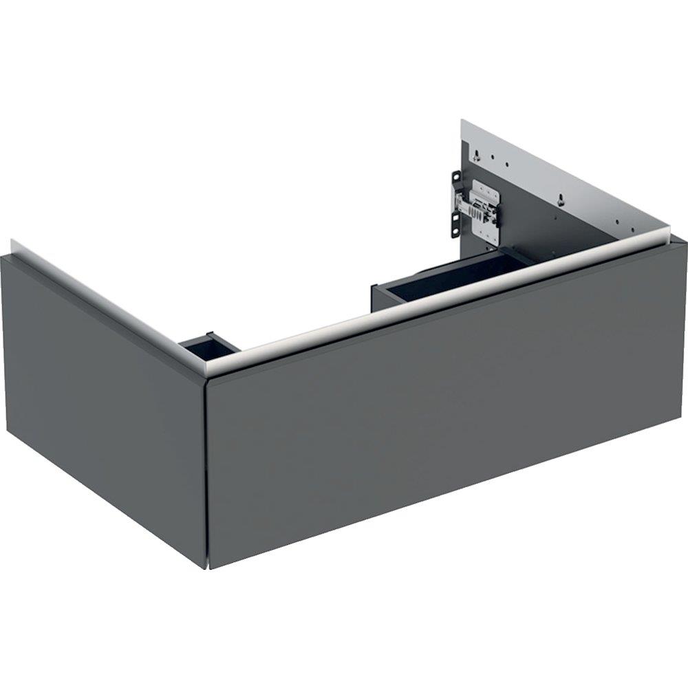 Geberit ONE Base cabinet lava - 266mm, Matt-lacquered, 740mm, 470mm, black, 1 drawer, Only push open