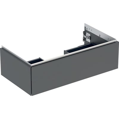 Geberit ONE Base cabinet lava - 266mm, Matt-lacquered, 888mm, 470mm, black, 1 drawer, Only push open
