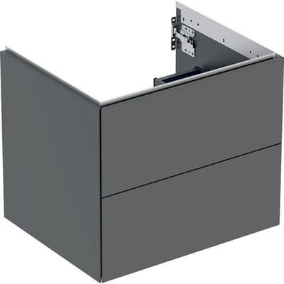 Geberit ONE Base cabinet lava - 504mm, matt-lacquered, 592mm, 470mm, black, 2 drawers, push-open only