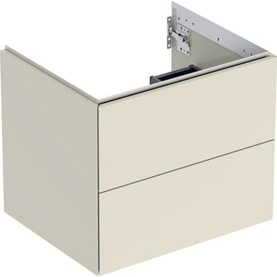 Geberit ONE base cabinet sand-grey - 504mm high-gloss lacquer, 592mm, 2 drawers