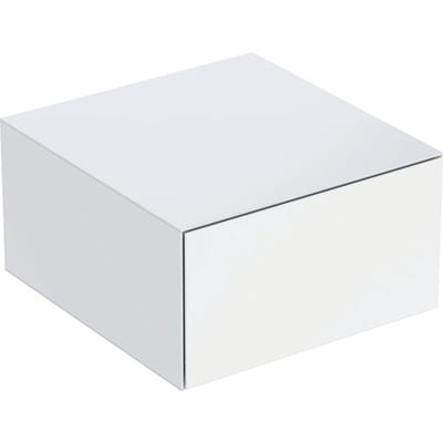 Geberit ONE Side Cabinet - 245x450x470mm, High-Gloss Lacquered, White, 1 Drawer, Push-Open