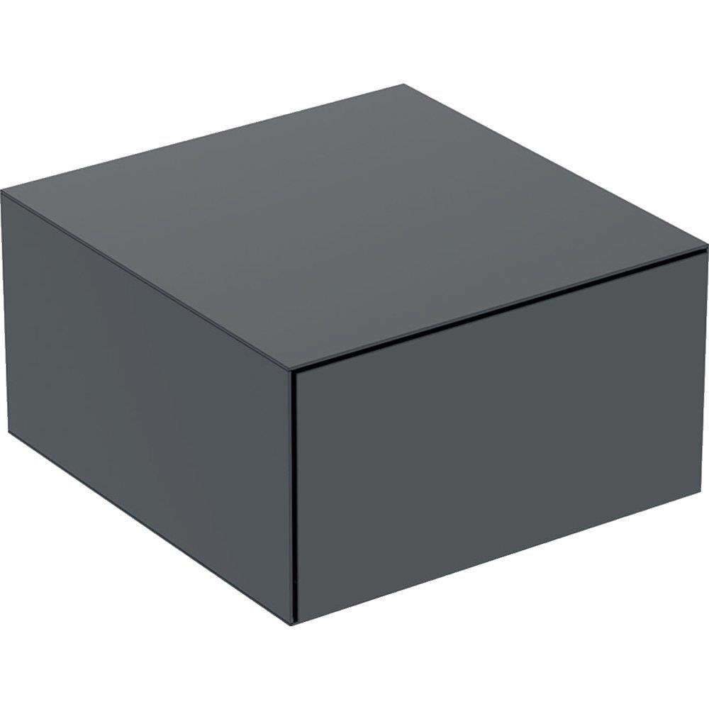 Geberit ONE Side cabinet - 245mm, Matt-lacquered, 450mm, 470mm, black, 1 drawer, Only push open