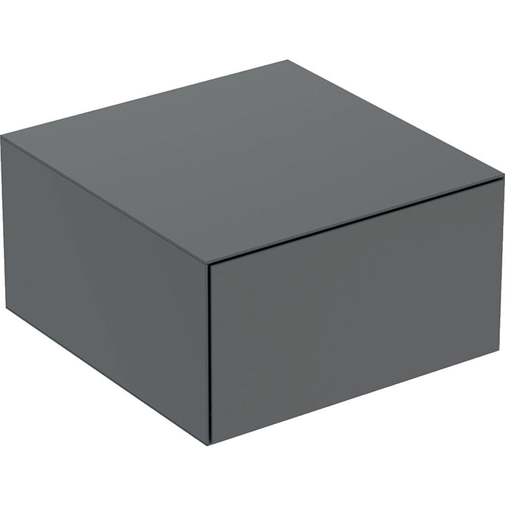 Geberit ONE Side cabinet lava - 245mm, Matt-lacquered, 450mm, 470mm, black, 1 drawer, Only push open