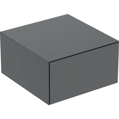 Geberit ONE Side cabinet lava - 245mm, Matt-lacquered, 450mm, 470mm, black, 1 drawer, Only push open
