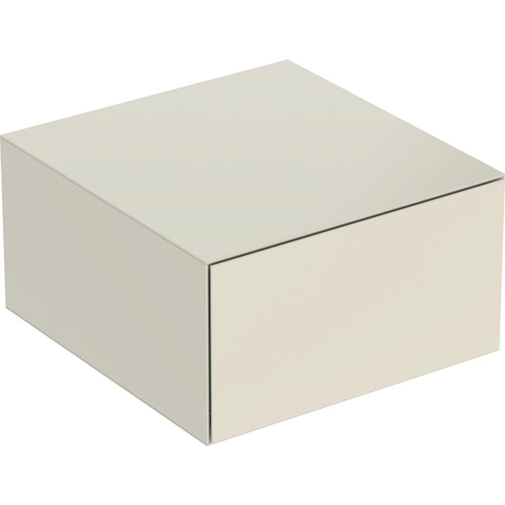 Geberit ONE Side cabinet sand-grey - 245mm, lacquered high-gloss, 450mm, 470mm, grey, 1 drawer, push-open only