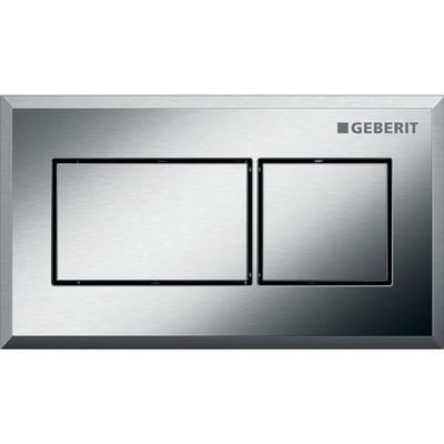 Geberit Operating Plate - Remote-operated, matt chrome, matt chrome, dual flush, pneumatic