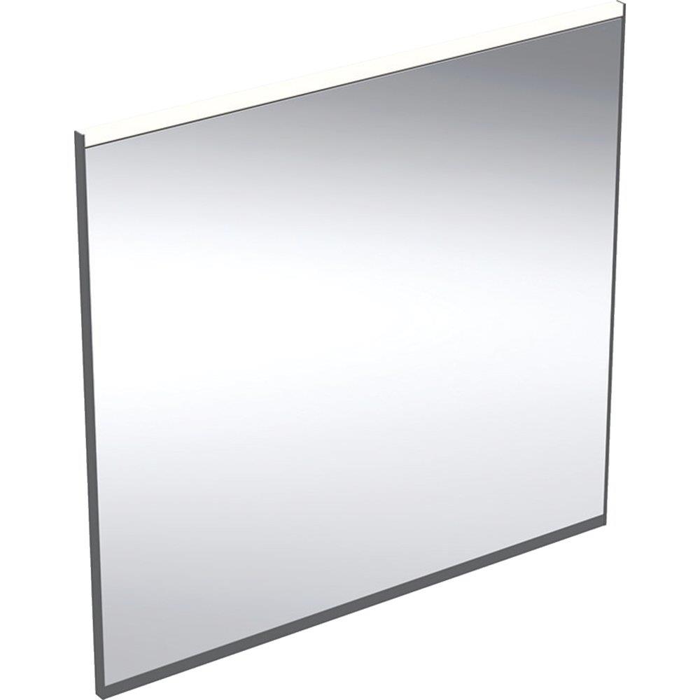 Geberit Option Plus Square Mirror - 700mm x 750mm x 32mm, Matte Black, Top Light