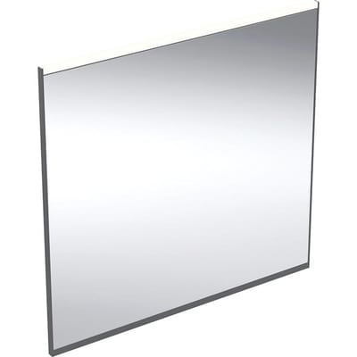 Geberit Option Plus Square Mirror - 700mm x 750mm x 32mm, Matte Black, Top Light