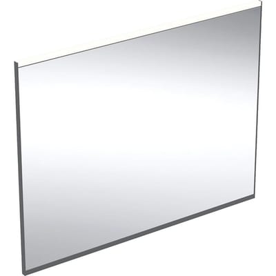 Geberit Option Plus Square Mirror - 900 x 700 mm, Matte Black, Top Light