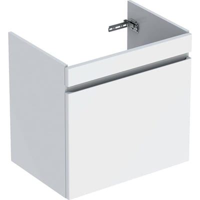 Geberit Renova Plan base cabinet 634×446×606mm high-gloss lacquered white 1+1 drawer integrated grip