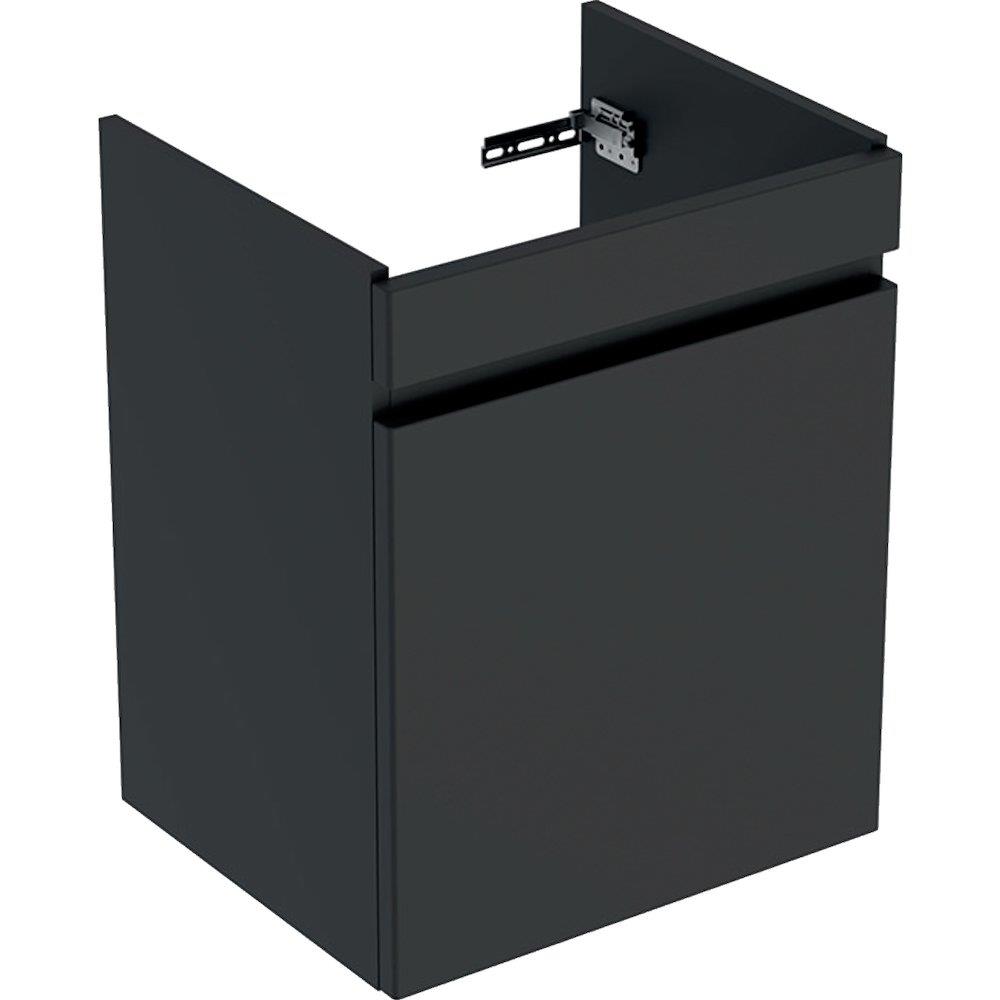 Geberit Renova Plan base cabinet lava - 606mm, lacquered, 484mm, 407mm, grey, 1 drawer + 1 internal drawer, integrated