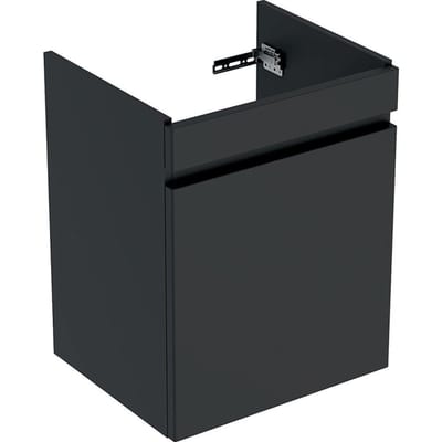 Geberit Renova Plan base cabinet lava - 606mm, lacquered, 484mm, 407mm, grey, 1 drawer + 1 internal drawer, integrated