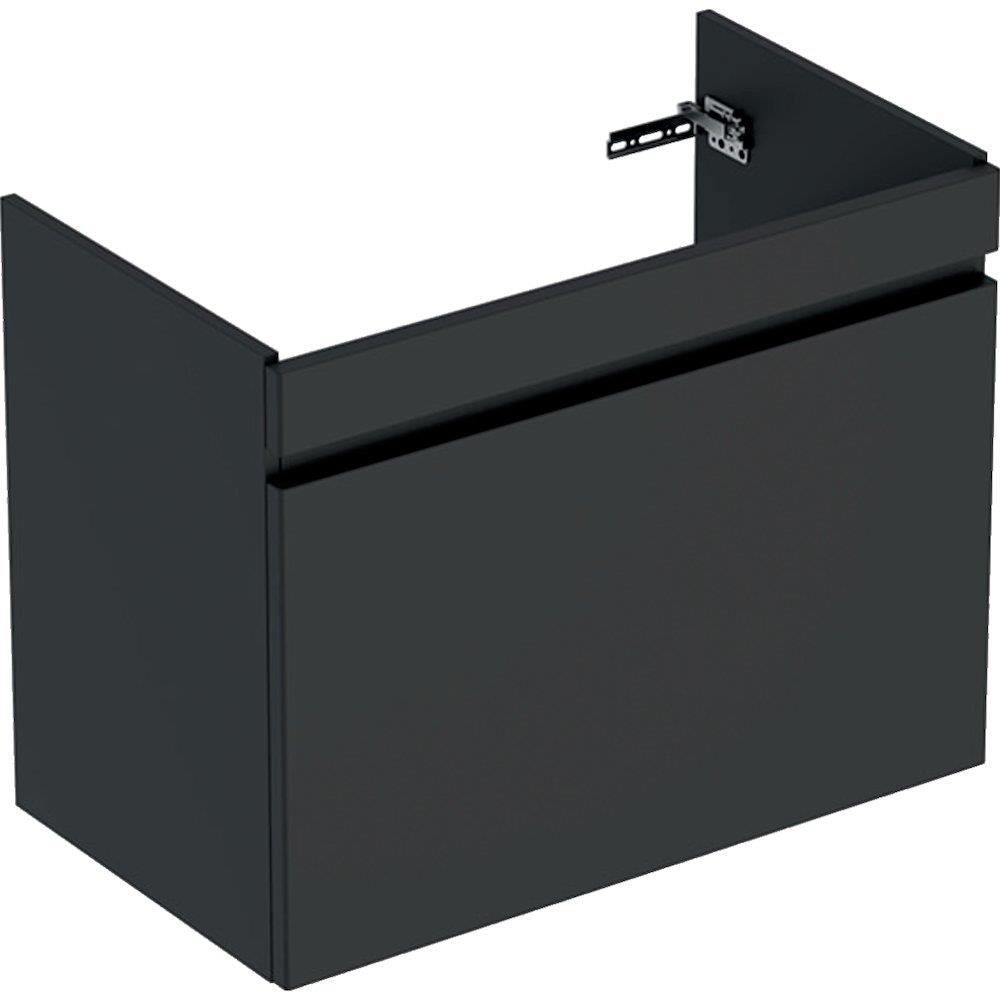 Geberit Renova Plan Base Cabinet Lava Grey Lacquered 782mm 1 + 1 Internal Drawer