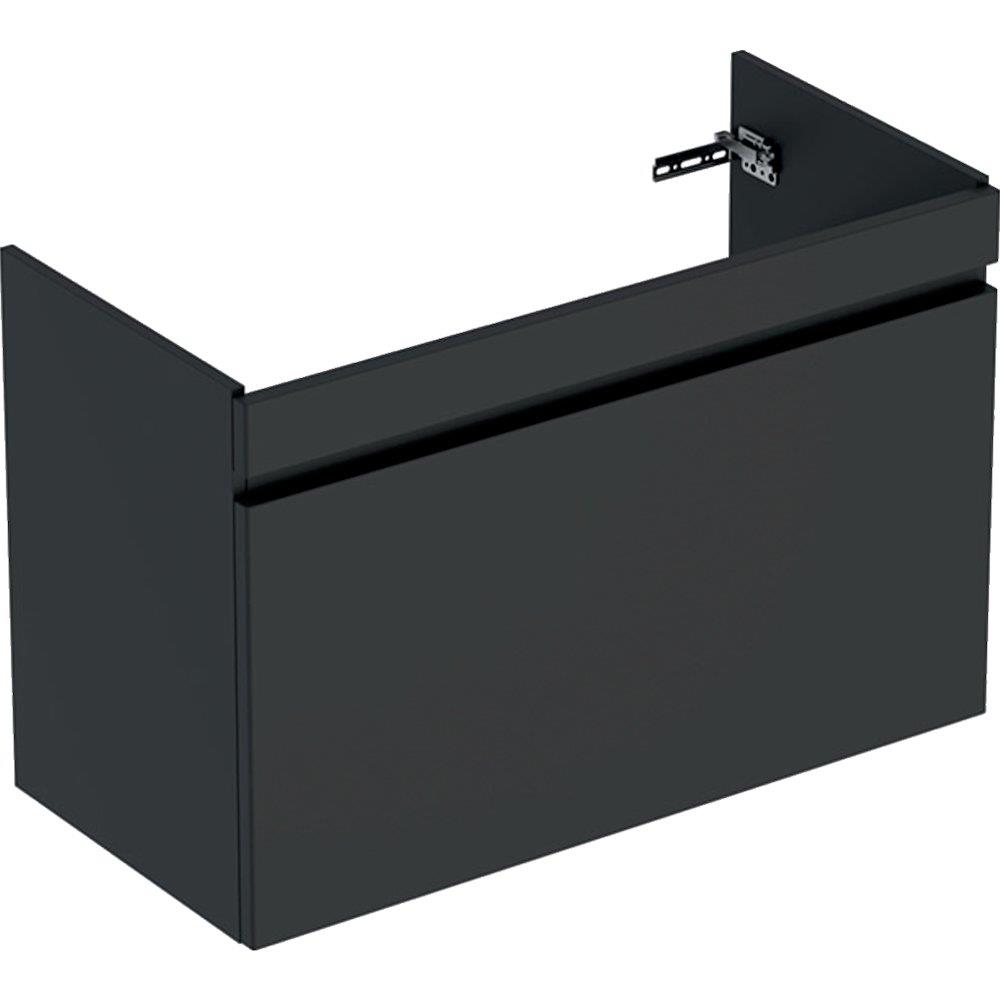 Geberit Renova Plan Base cabinet lava - 606mm, lacquered, 928mm, 446mm, grey, integrated grip