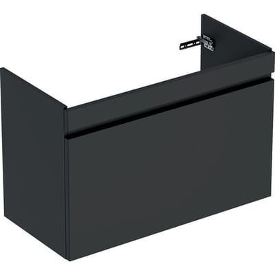 Geberit Renova Plan Base cabinet lava - 606mm, lacquered, 928mm, 446mm, grey, integrated grip