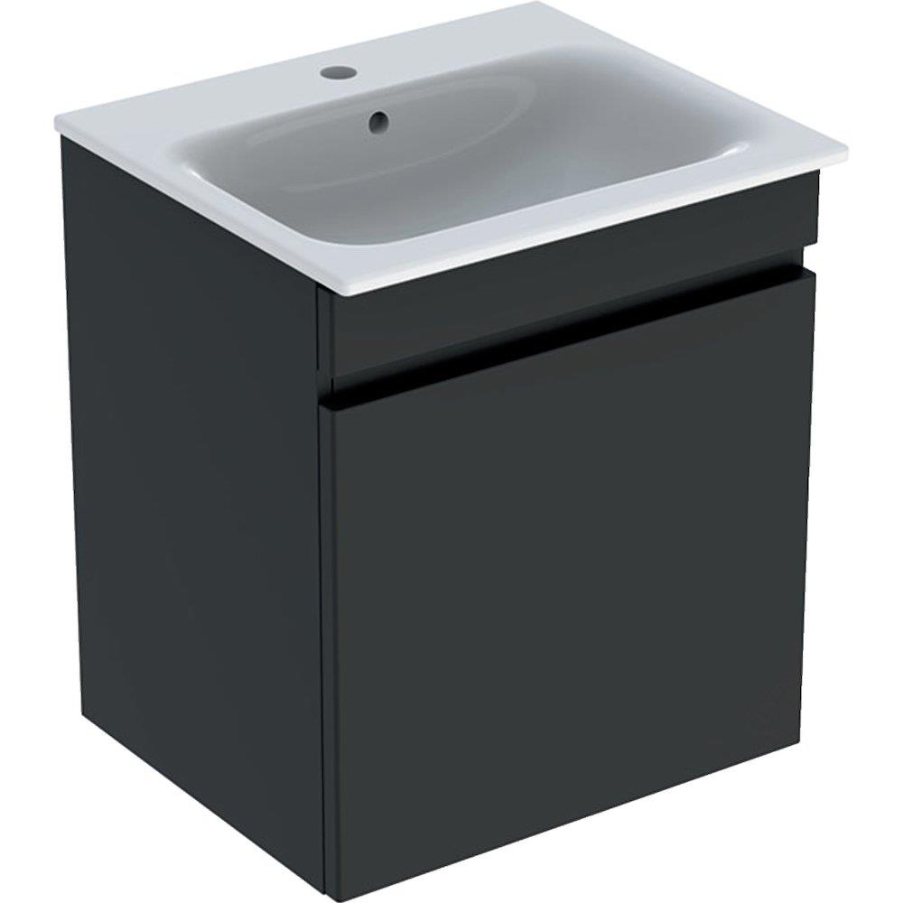 Geberit Renova Plan lava furniture package with sink, 600 mm, grey, assembled