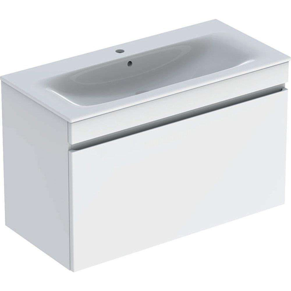 Geberit Renova Plan furniture package, lacquered white, 1000x622x480 mm, 1 drawer