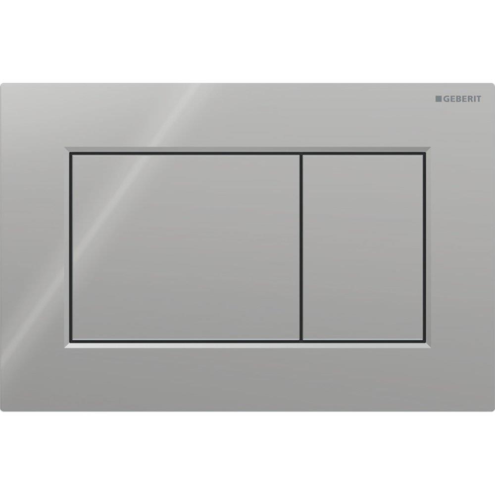 Geberit Sigma 01 Square Dual-Flush Operating Plate - Front actuation, chrome-plated