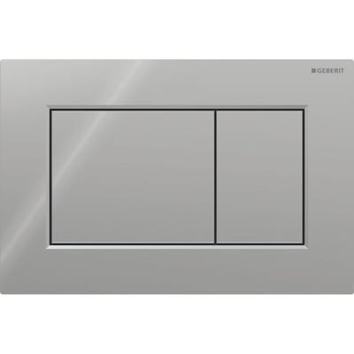 Geberit Sigma 01 Square Dual-Flush Operating Plate - Front actuation, chrome-plated
