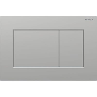 Geberit Sigma 01 Square Operating Plate - Front, Matte chrome, Dual-flush, Mechanical