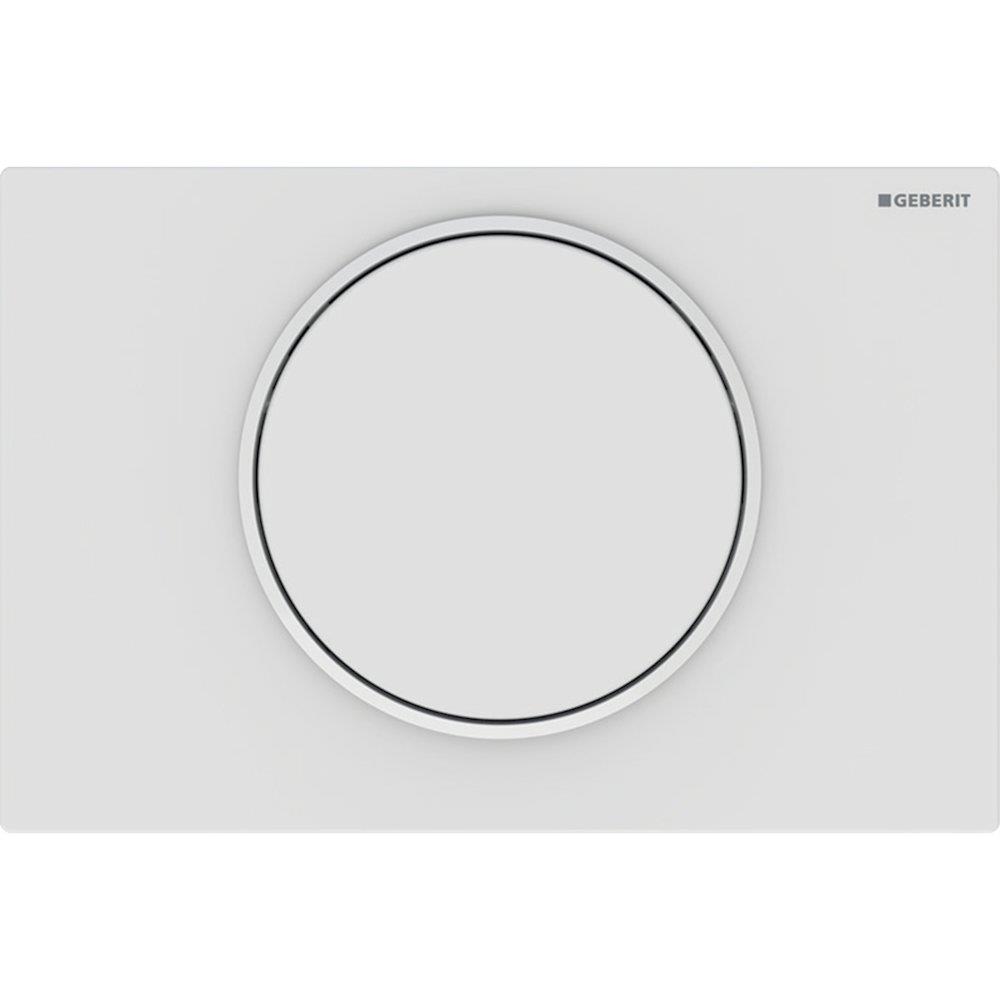 Geberit Sigma 10 Single-flush Actuator Plate Matte White Stainless Steel