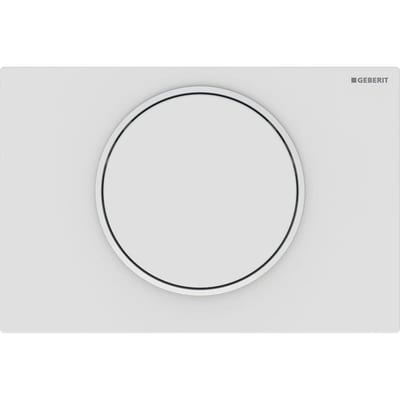 Geberit Sigma 10 Single-flush Actuator Plate Matte White Stainless Steel