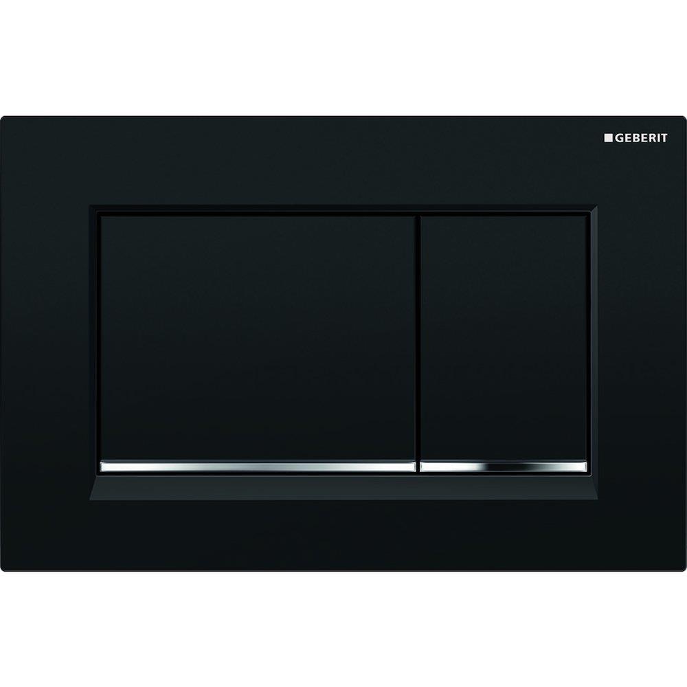 Geberit Sigma 20 Operating Plate - Front, black/chrome, black, Dual-flush, Mechanical