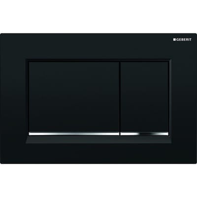 Geberit Sigma 20 Operating Plate - Front, black/chrome, black, Dual-flush, Mechanical