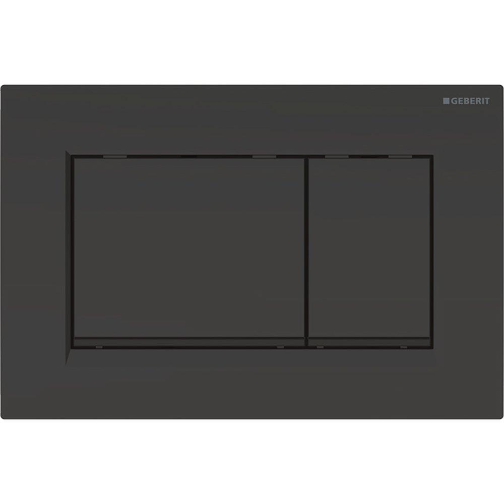 Geberit Sigma 20 Operating Plate - Front, black / matte black, dual-flush, mechanical