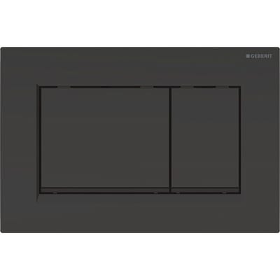 Geberit Sigma 20 Operating Plate - Front, black / matte black, dual-flush, mechanical