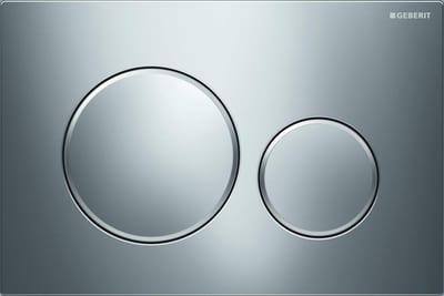 Geberit Sigma 20 Operating Plate - Front, Chrome / Matte Chrome, Dual-Flush, Mechanical