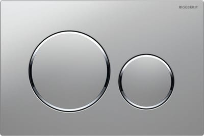 Geberit Sigma 20 Operating Plate - Front, Matte Chrome/Chrome, Dual-Flush